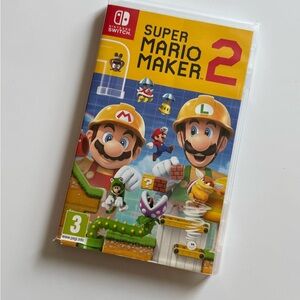 Nintendo Super Mario Maker 2 - Vibrant Red and Yellow